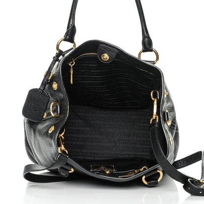 Prada Vitello Daino Tote Nero Black 5 of 6