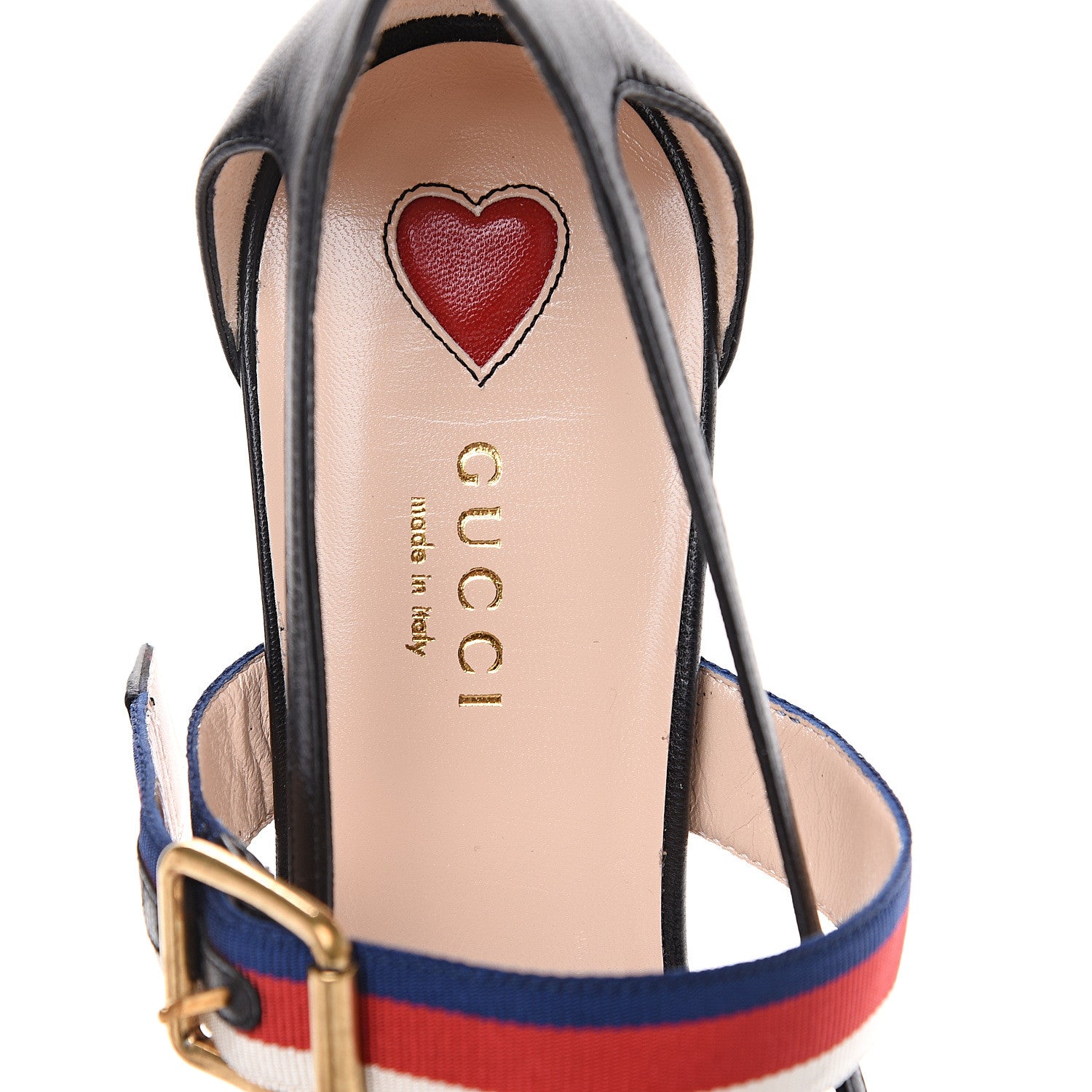 Gucci Malaga Kid Grosgrain Sylvie Web Bamboo Low Heel Pumps 39.5 Black 6 of 8