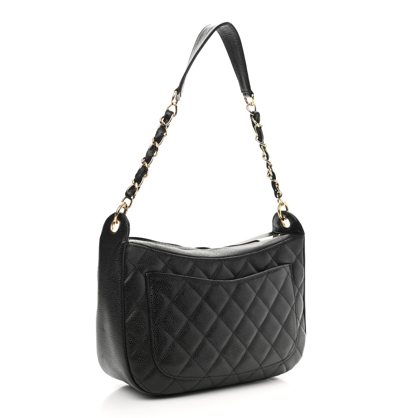 Caviar Quilted Timeless CC Shoulder Bag Black