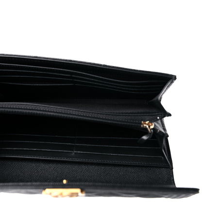 Chanel Caviar Quilted Long Boy Flap Wallet Black 5 of 13