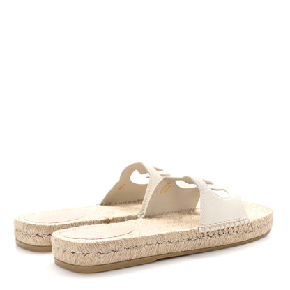 Gucci Nappa Interlocking G Espadrille Slide Sandals 38.5 Mystic White 4 of 9