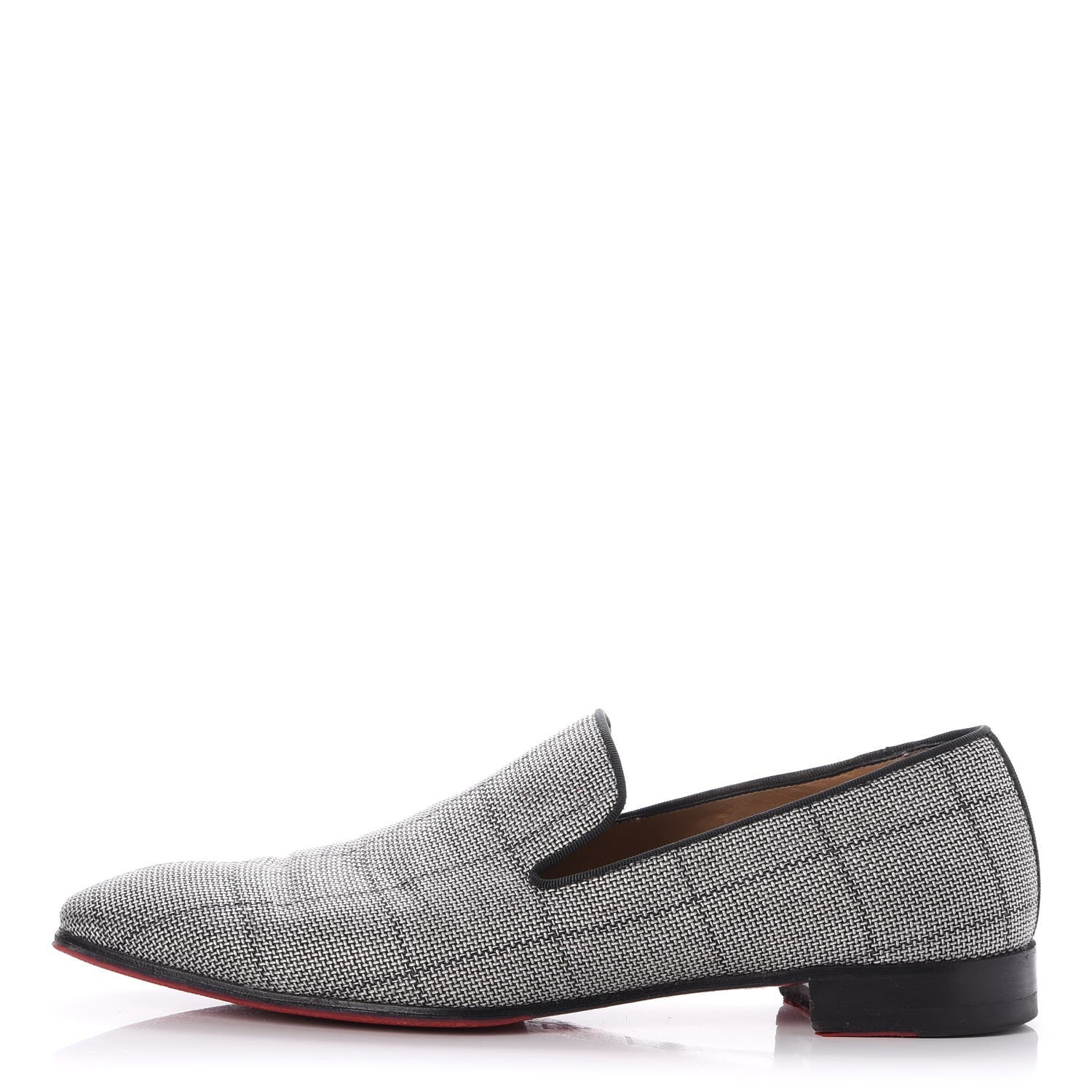 Christian Louboutin Mens Dandelion Flat Tissu Dorsilk Loafers 41.5 Black 1 of 11