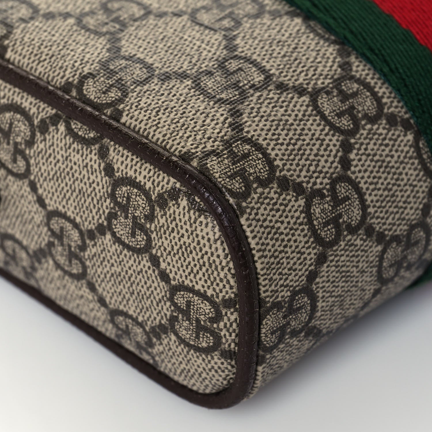 Gucci GG Supreme Monogram Web Mini Ophidia Messenger Brown 8 of 12