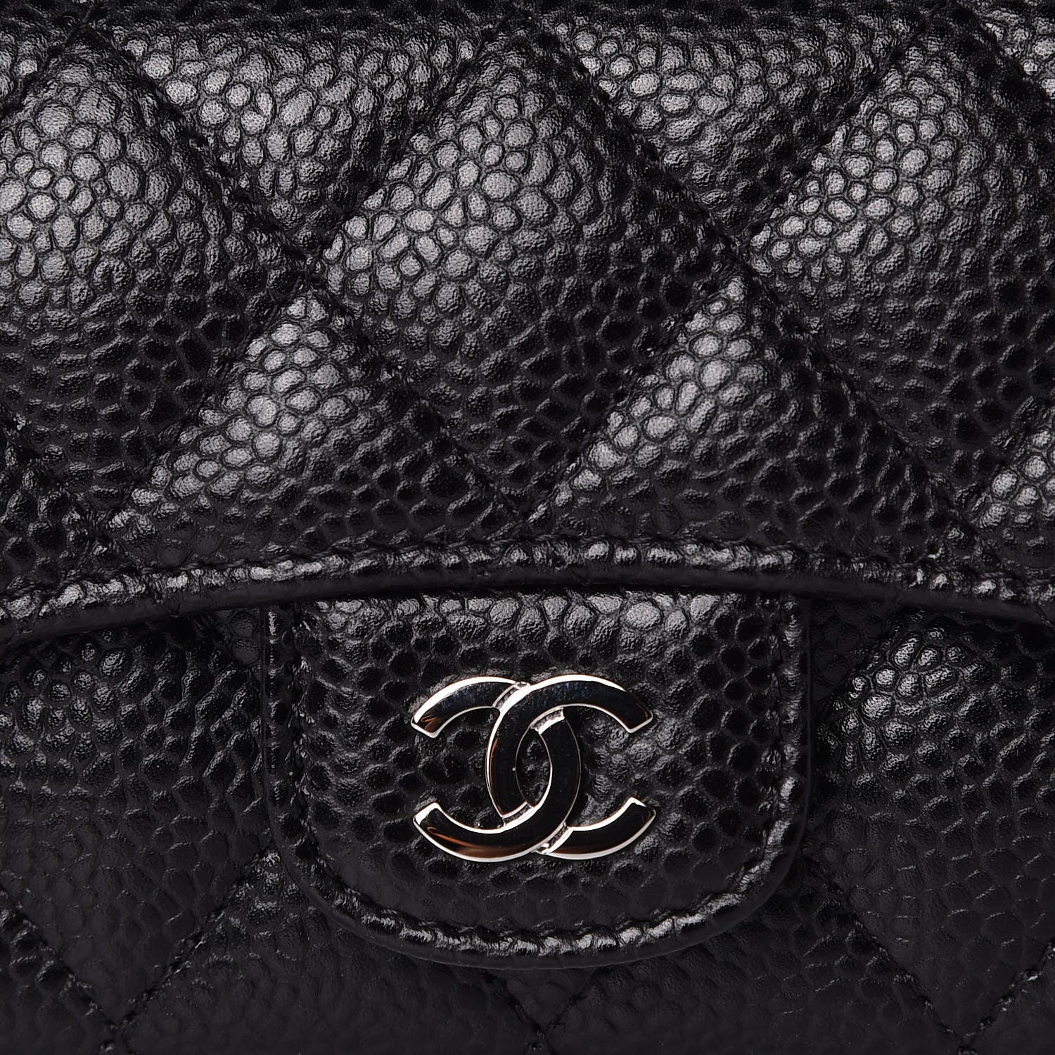 Chanel Caviar Quilted Flap Card Holder Black 10 of 11