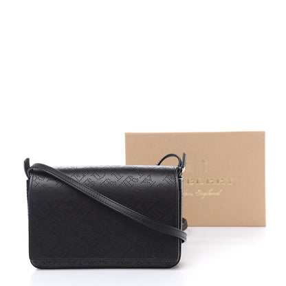 Burberry Calfskin Perforated Logo Hampshire Crossbody Black 13 of 13