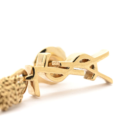 Saint Laurent Metal Cassandre Tassel Earrings Gold 4 of 4