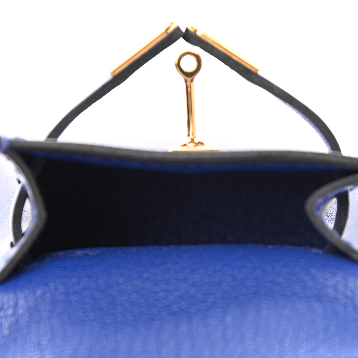 Hermes Tadelakt Mini Kelly Twilly Bag Charm Bleu Electrique 4 of 5