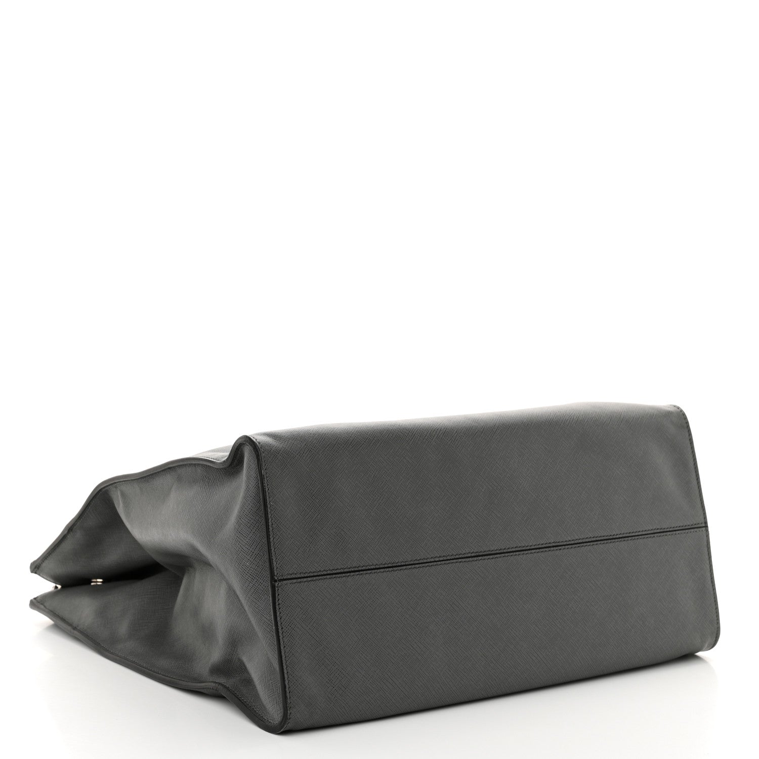Prada Saffiano Travel Shopping Tote Mercurio 4 of 14