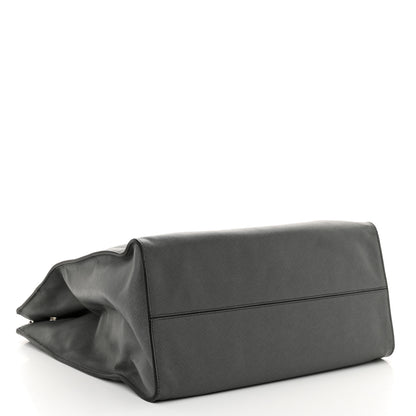 Prada Saffiano Travel Shopping Tote Mercurio 4 of 14
