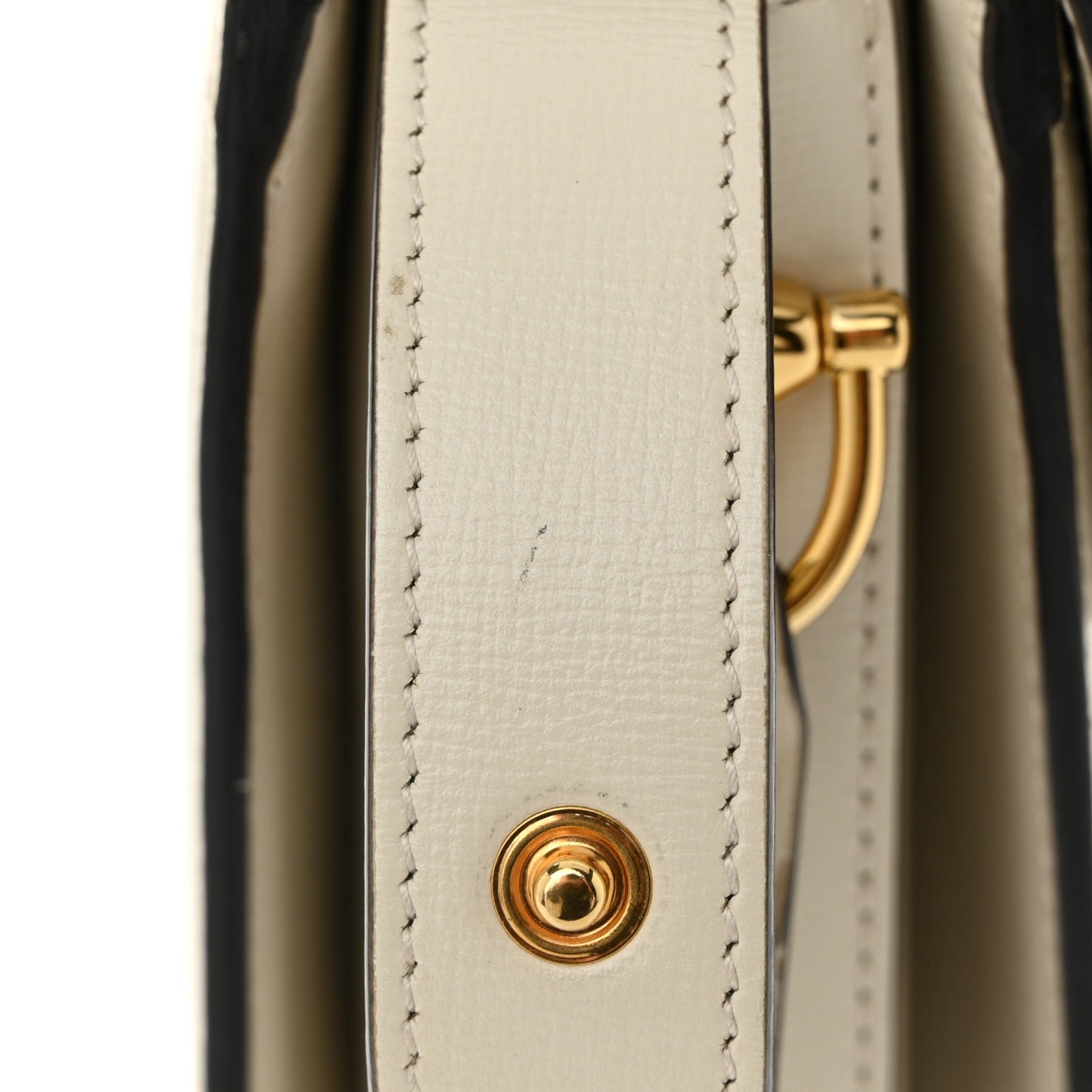 GG Supreme Monogram Horsebit 1955 Shoulder Bag Beige Mystic White