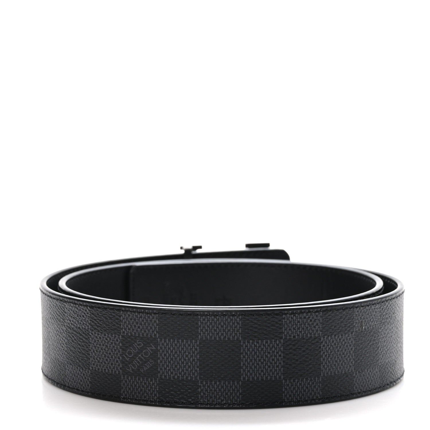 Louis Vuitton Damier Graphite 40mm LV Initiales Belt 85 34 2 of 6