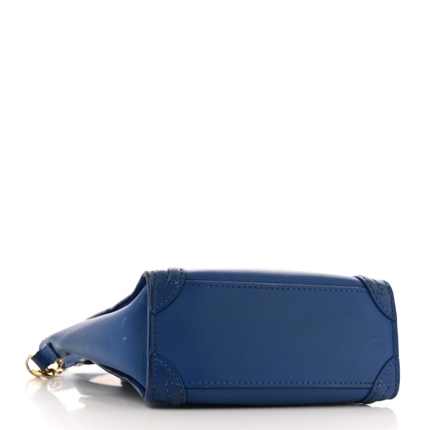 Celine Drummed Calfskin Nano Luggage Indigo 4 of 14