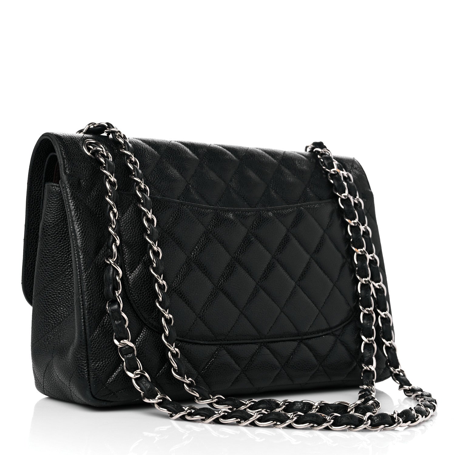Chanel Caviar Quilted Jumbo Double Flap Black 3 of 17