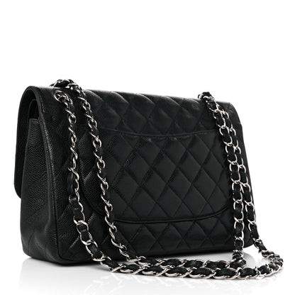 Chanel Caviar Quilted Jumbo Double Flap Black 3 of 17