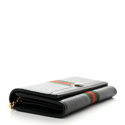 Gucci Calfskin Web Ophidia Wallet On Chain Black 4 of 11