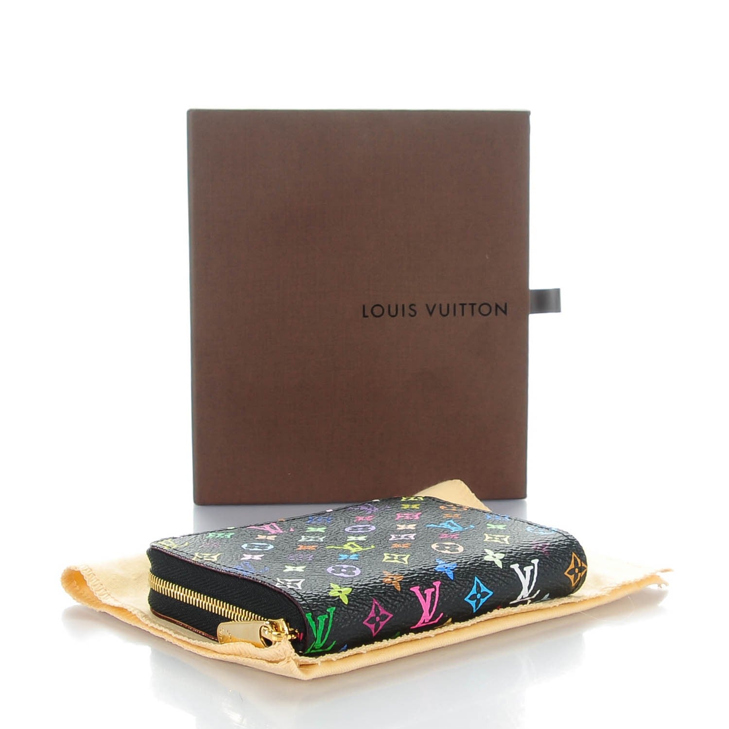 Louis Vuitton Monogram Multicolor Zippy Coin Purse Black Grenade 4 of 7