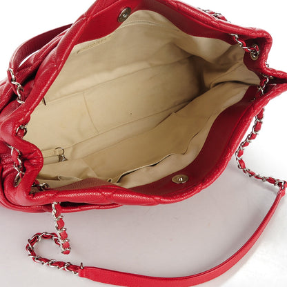 Chanel Caviar Quilted Timeless CC Soft Tote Red 5 of 7