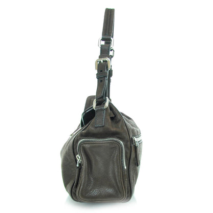 Prada Leather Antic Easy A Foldover Pushlock Flap Shoulder Bag 5 of 12