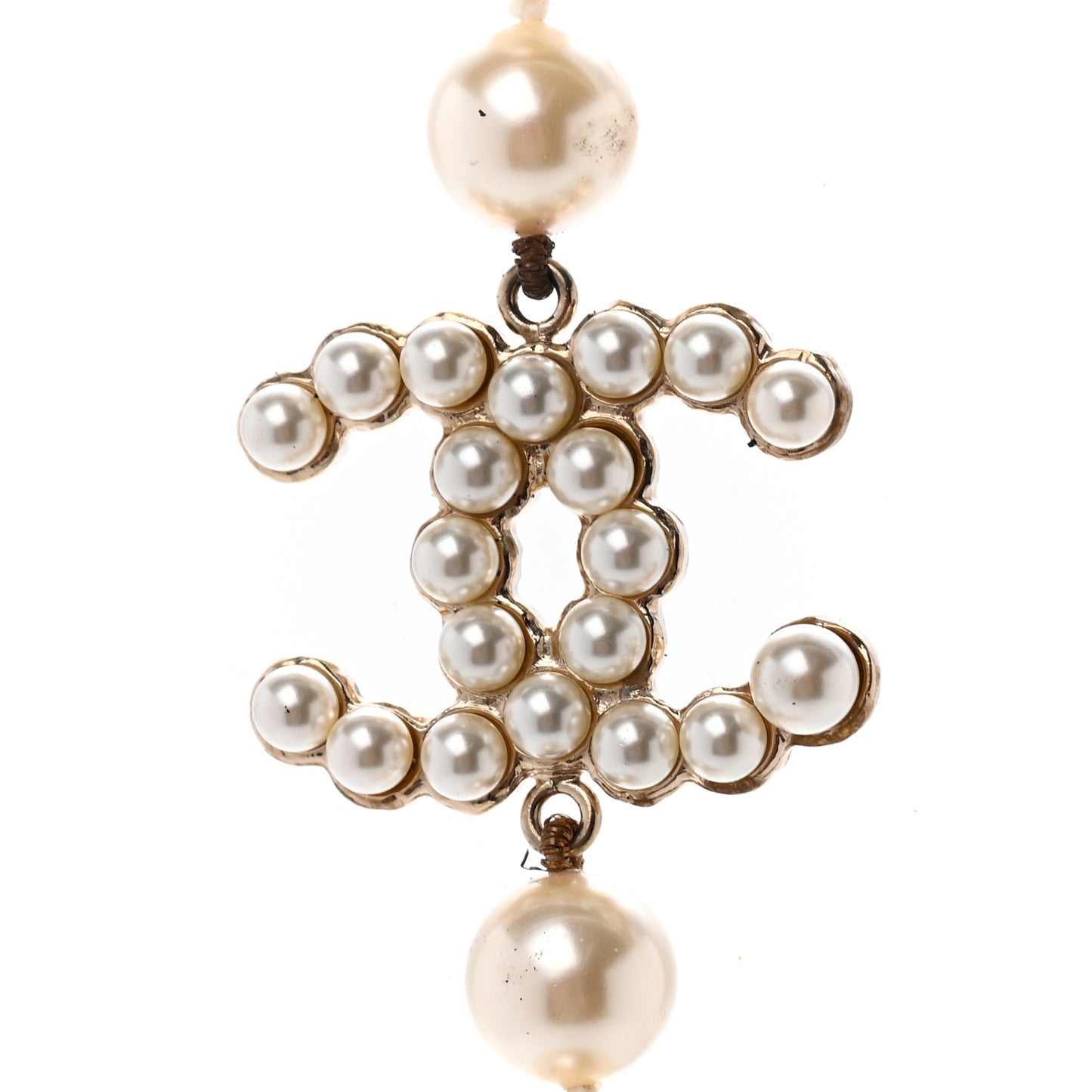 Pearl CC Necklace Gold