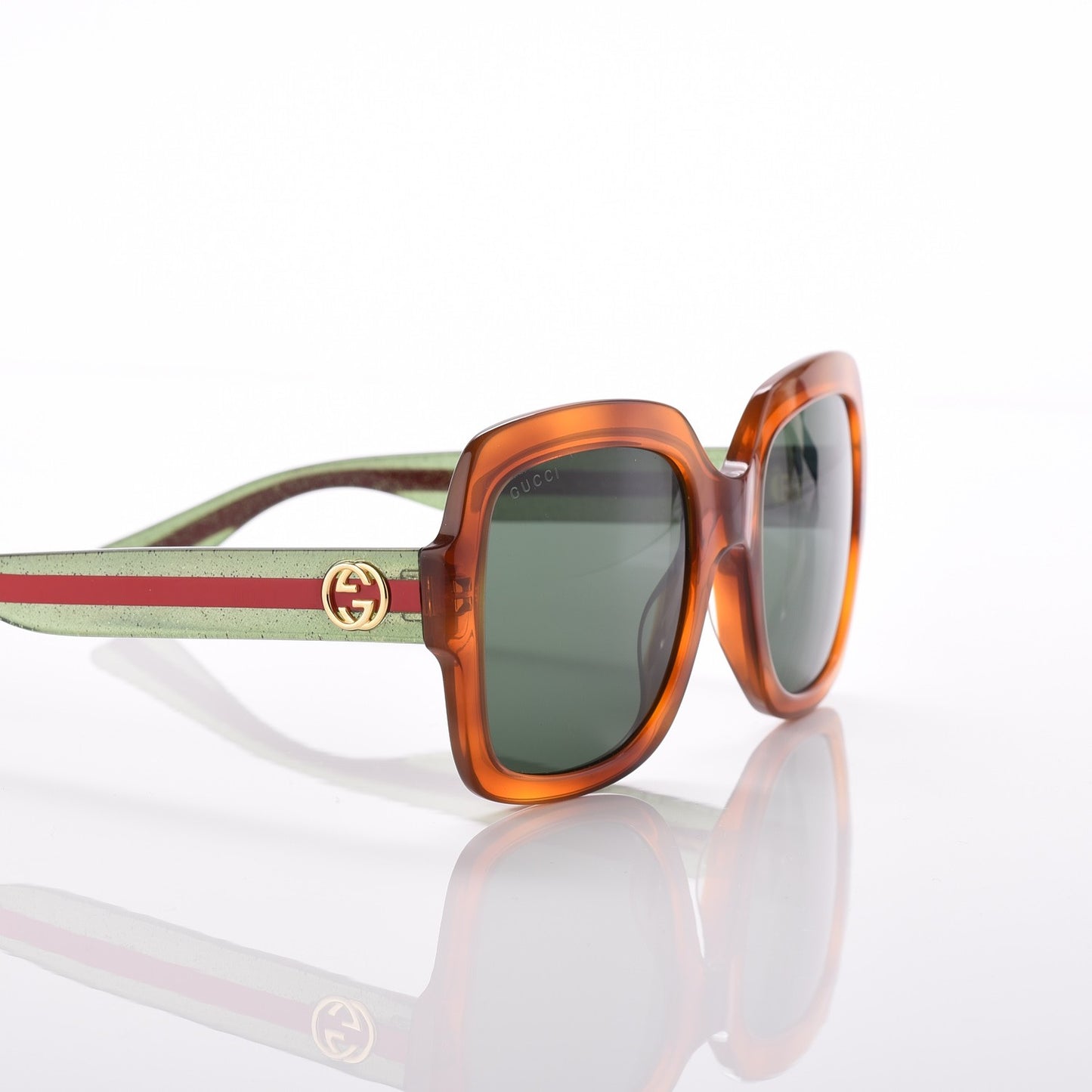 Oversize Square Web GG 0036S Havana