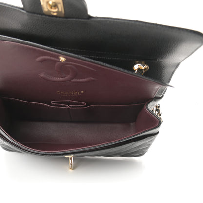 Chanel Caviar Quilted Medium Double Flap Black 7 of 12