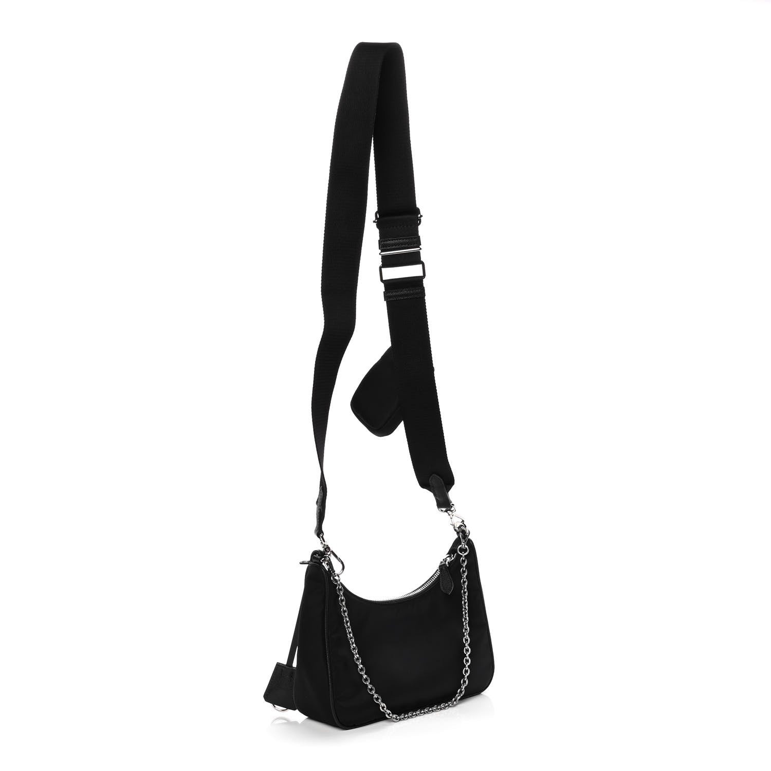 Prada Nylon Re-Edition 2005 Shoulder Bag Black 3 of 10