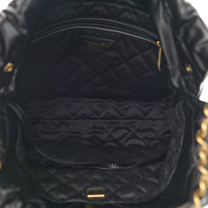 Chanel Shiny Calfskin Quilted Small Chanel 22 Black 6 of 12