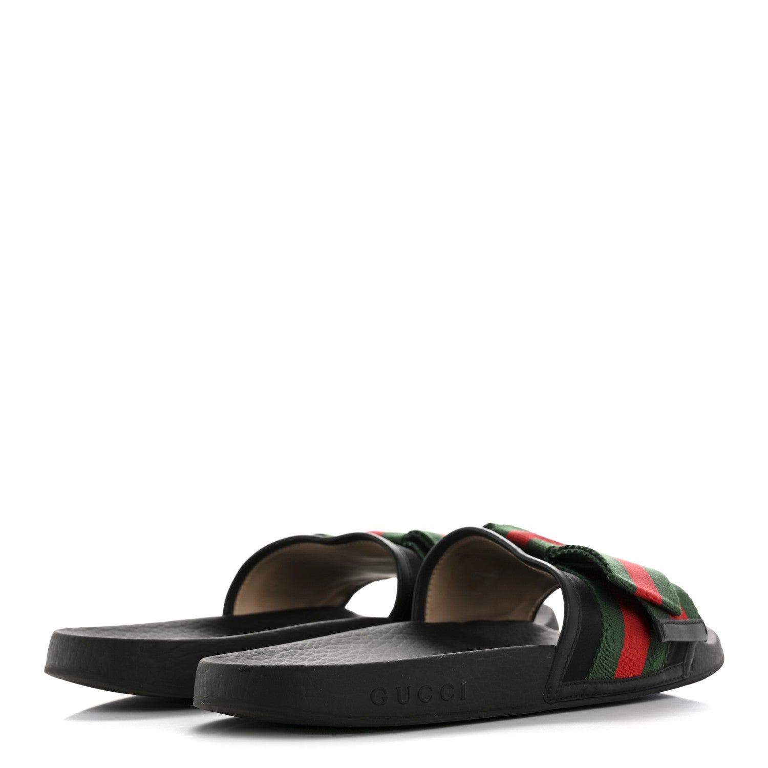 Gucci Satin Web Bow Slide Sandals Black 1731257 – FASHIONPHILE