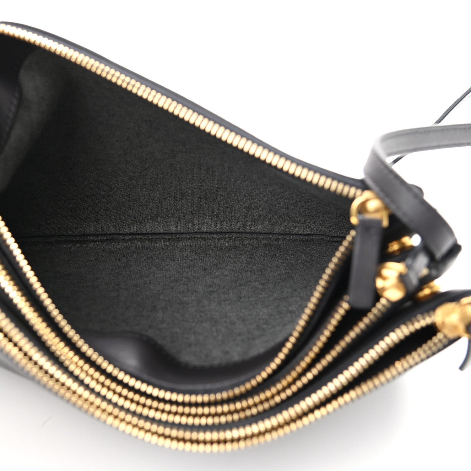 Celine Lambskin Large Trio Crossbody Bag Anthracite 5 of 11