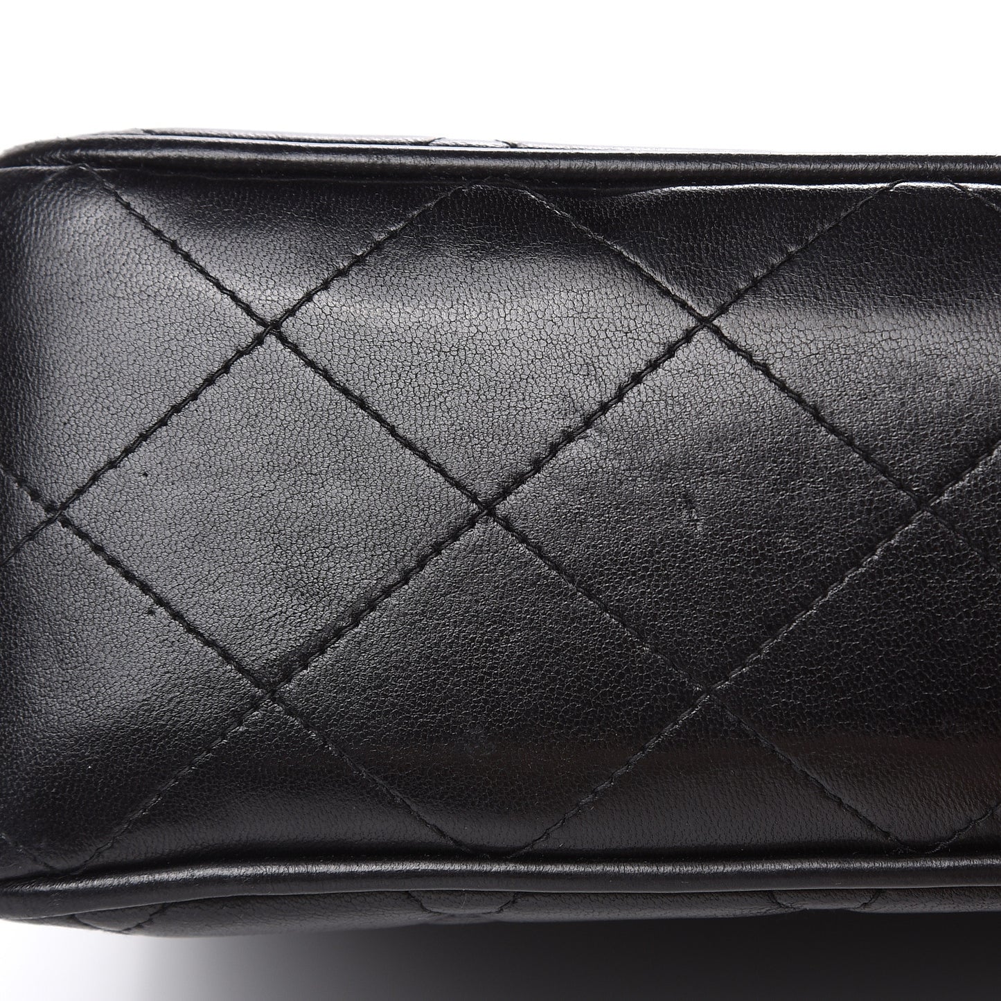 Lambskin Quilted Jumbo Single Flap Black