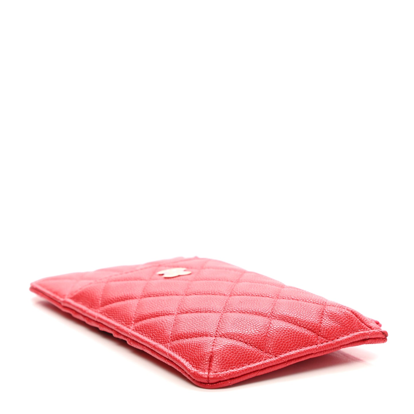 Caviar Quilted Classic iPhone Pouch Red