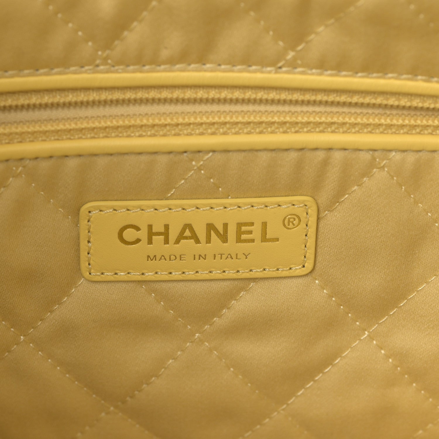 Chanel Shiny Caviar Quilted Small Chanel 22 Yellow 8 of 10