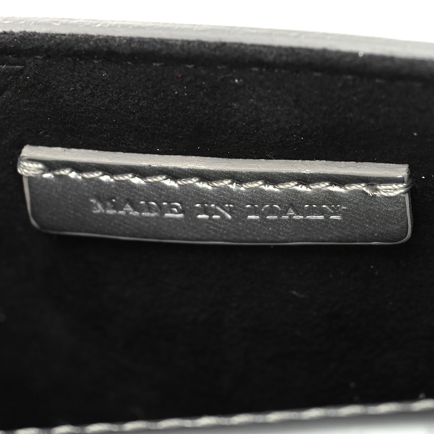 Metallic Trench Calfskin Mini DK88 Top Handle Bag Silver
