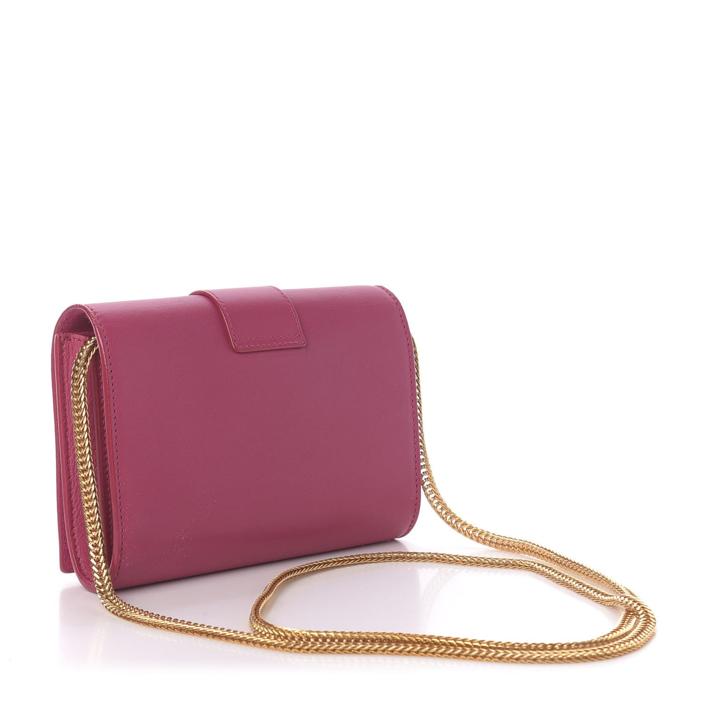Calfskin Small Classic Y Satchel Fuchsia