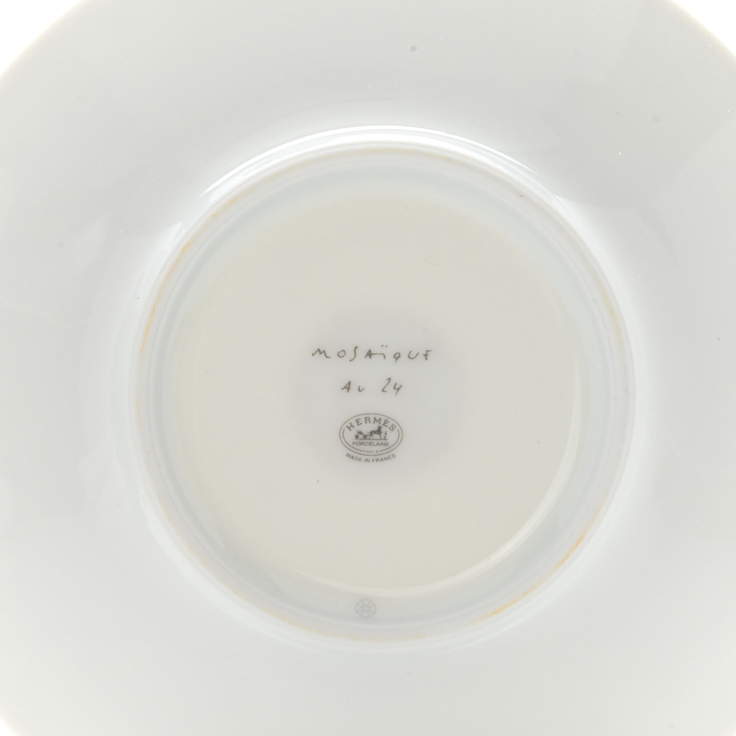 Porcelain Mosaique Au 24 Gold Tea Cup And Saucer Set Of 2