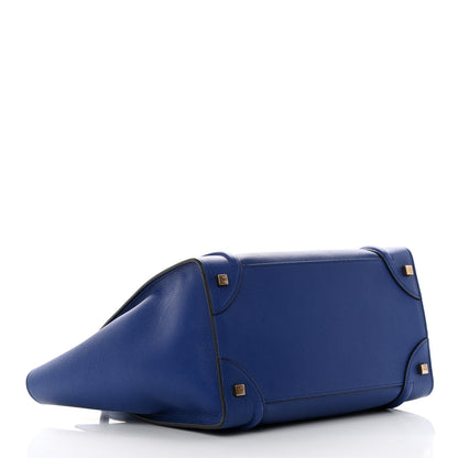 Celine Drummed Calfskin Mini Luggage Indigo 4 of 15