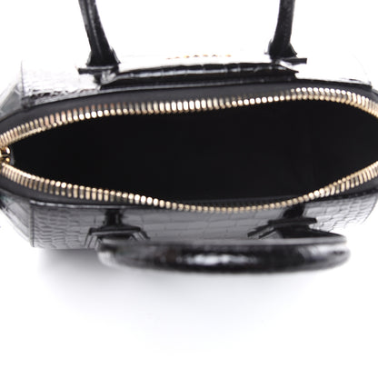 Givenchy Calfskin Crocodile Embossed Small Antigona Black 5 of 9