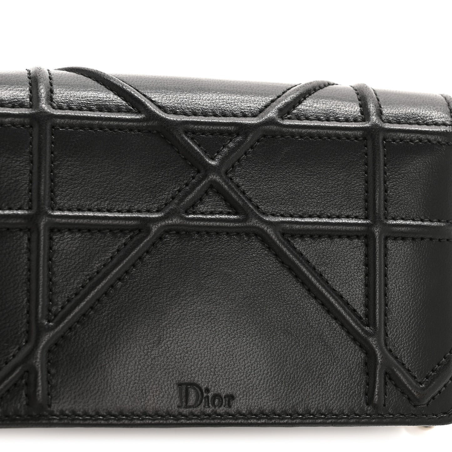Lambskin Baby Diorama Flap Bag Black