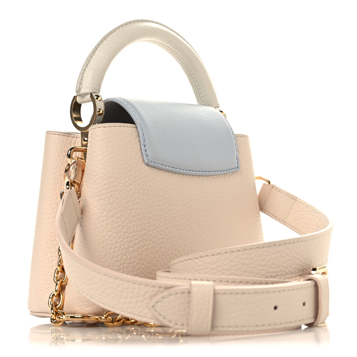 Taurillon LV Capucines Mini Blush Olyme Blue White