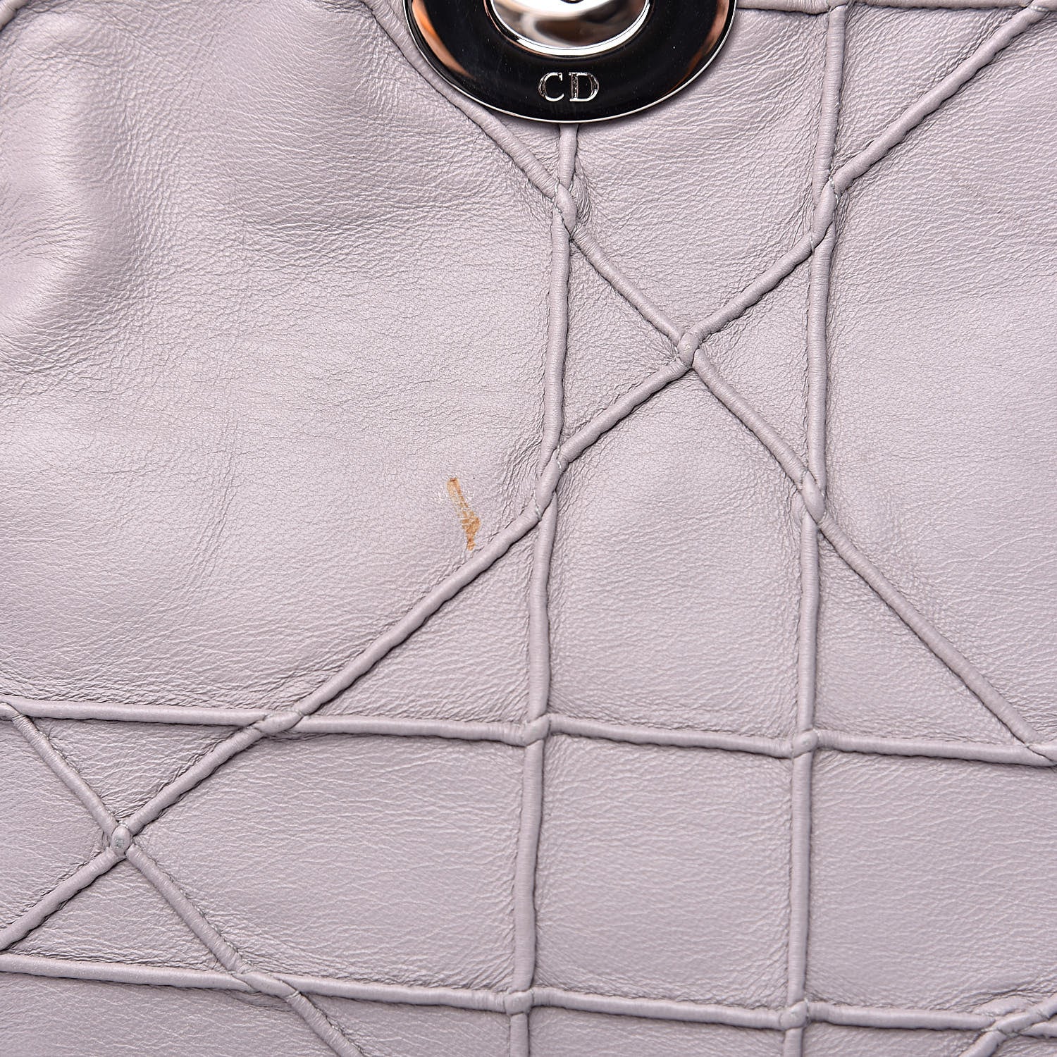 Christian Dior Lambskin Cannage Medium Granville Tote Grey 15 of 15