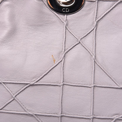 Christian Dior Lambskin Cannage Medium Granville Tote Grey 15 of 15