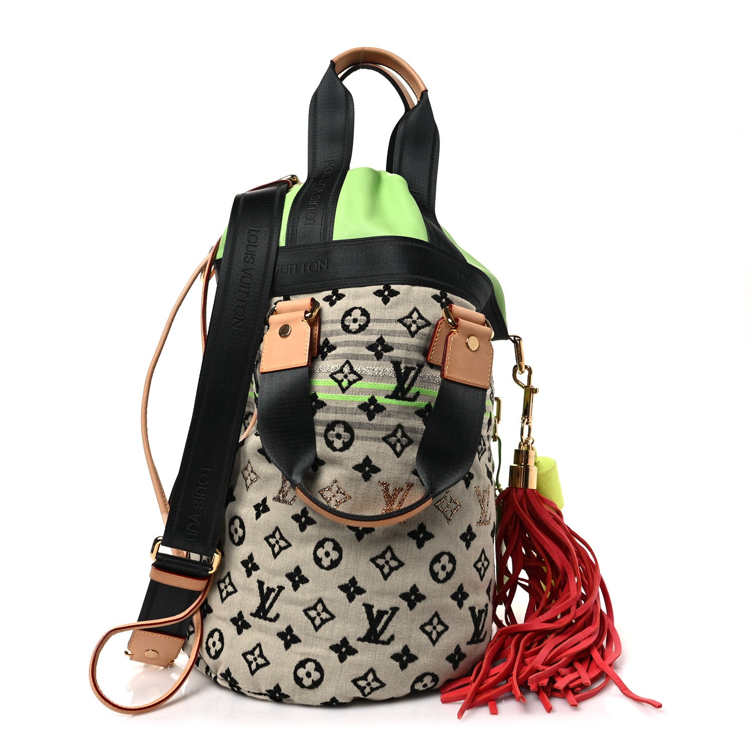 Louis Vuitton Fabric Jacquard Monogram Cheche Gypsy PM Vert 1 of 7
