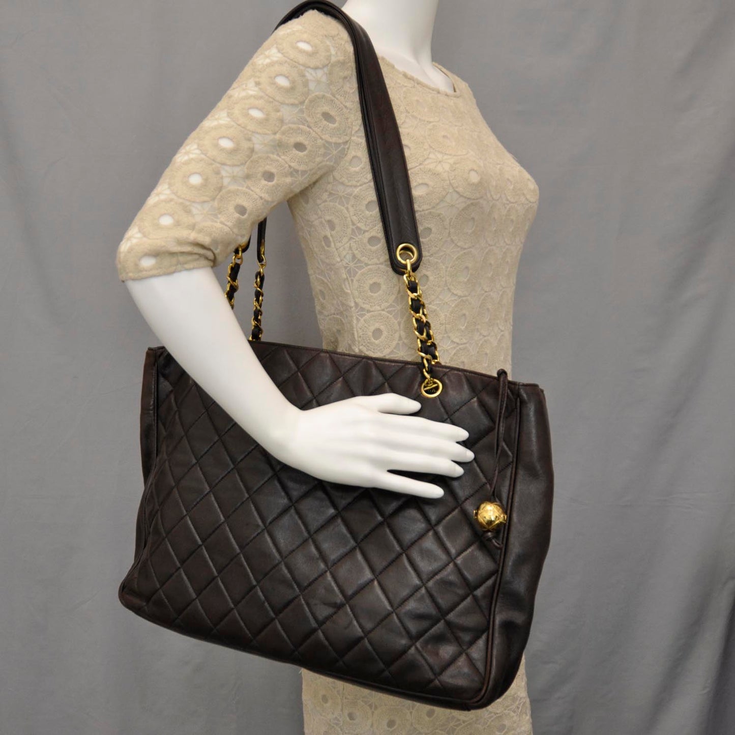 Lambskin Tote Brown