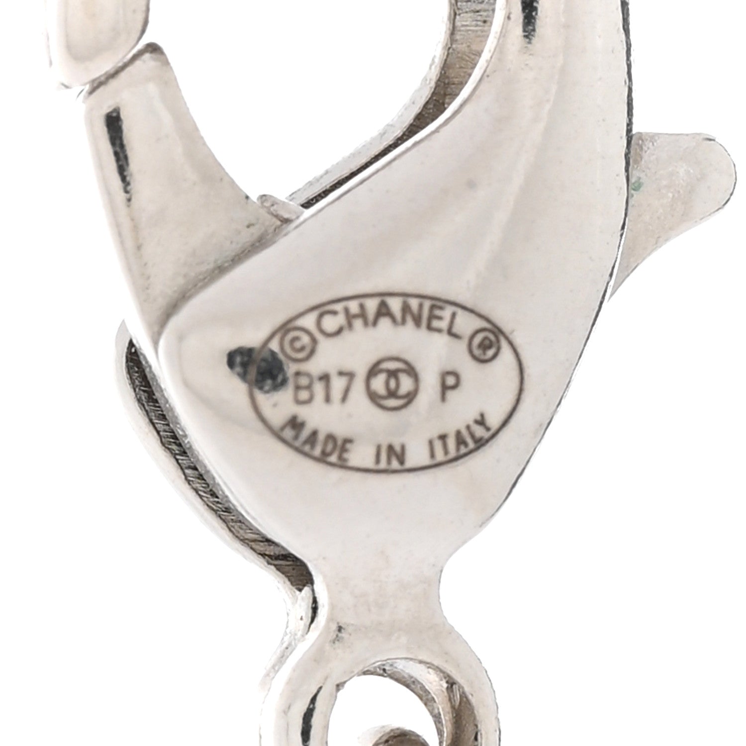 Chanel Crystal CC Bow Necklace Silver Black 6 of 6
