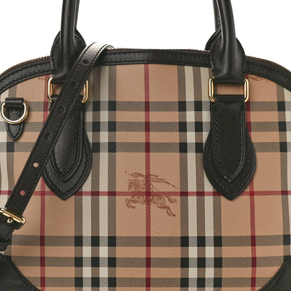 Burberry Haymarket Check Small Orchard Bowling Bag Chocolate 9 of 14