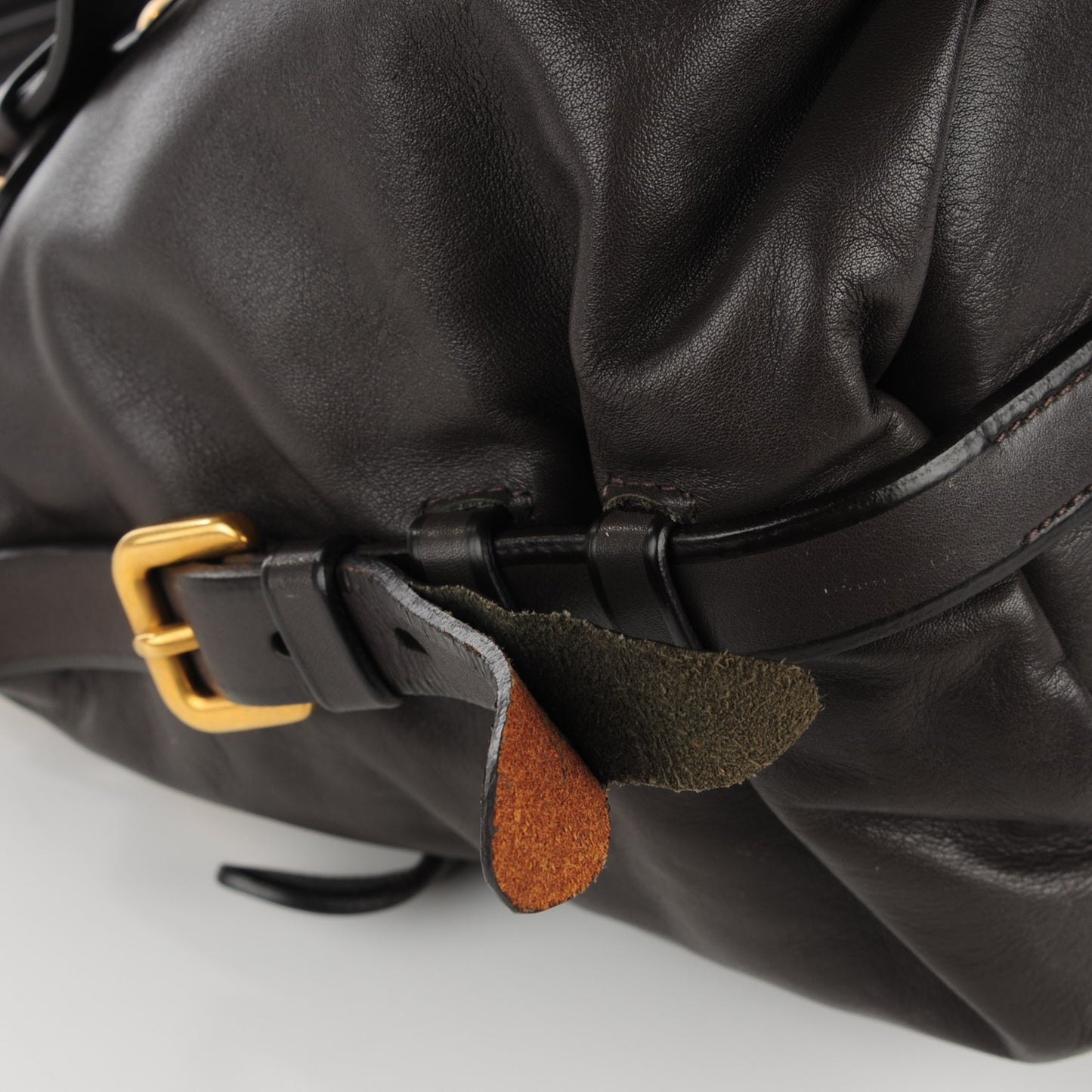 Soft Calf Shoulder Bag Cenere