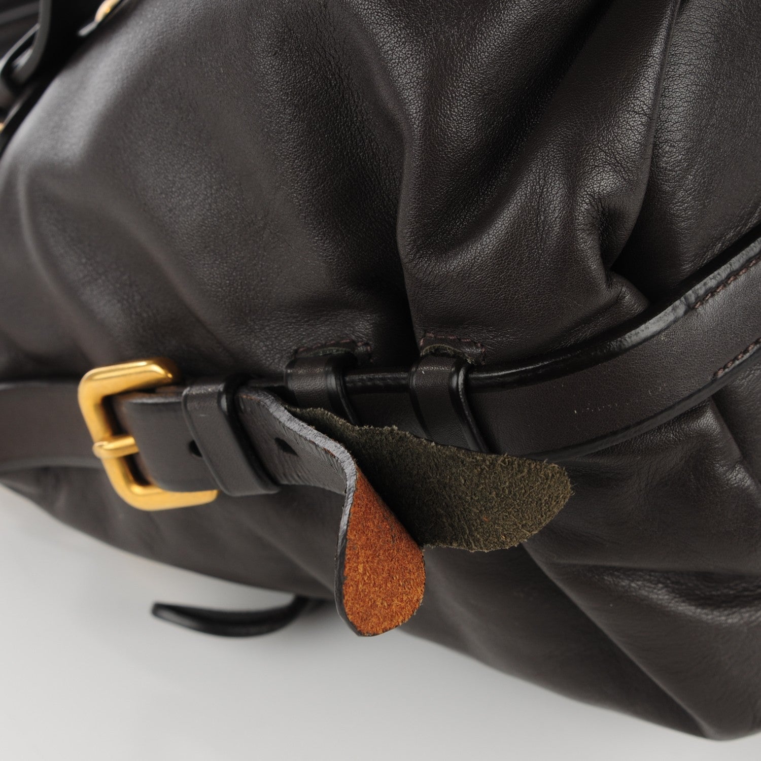 Prada Soft Calf Shoulder Bag Cenere 10 of 10