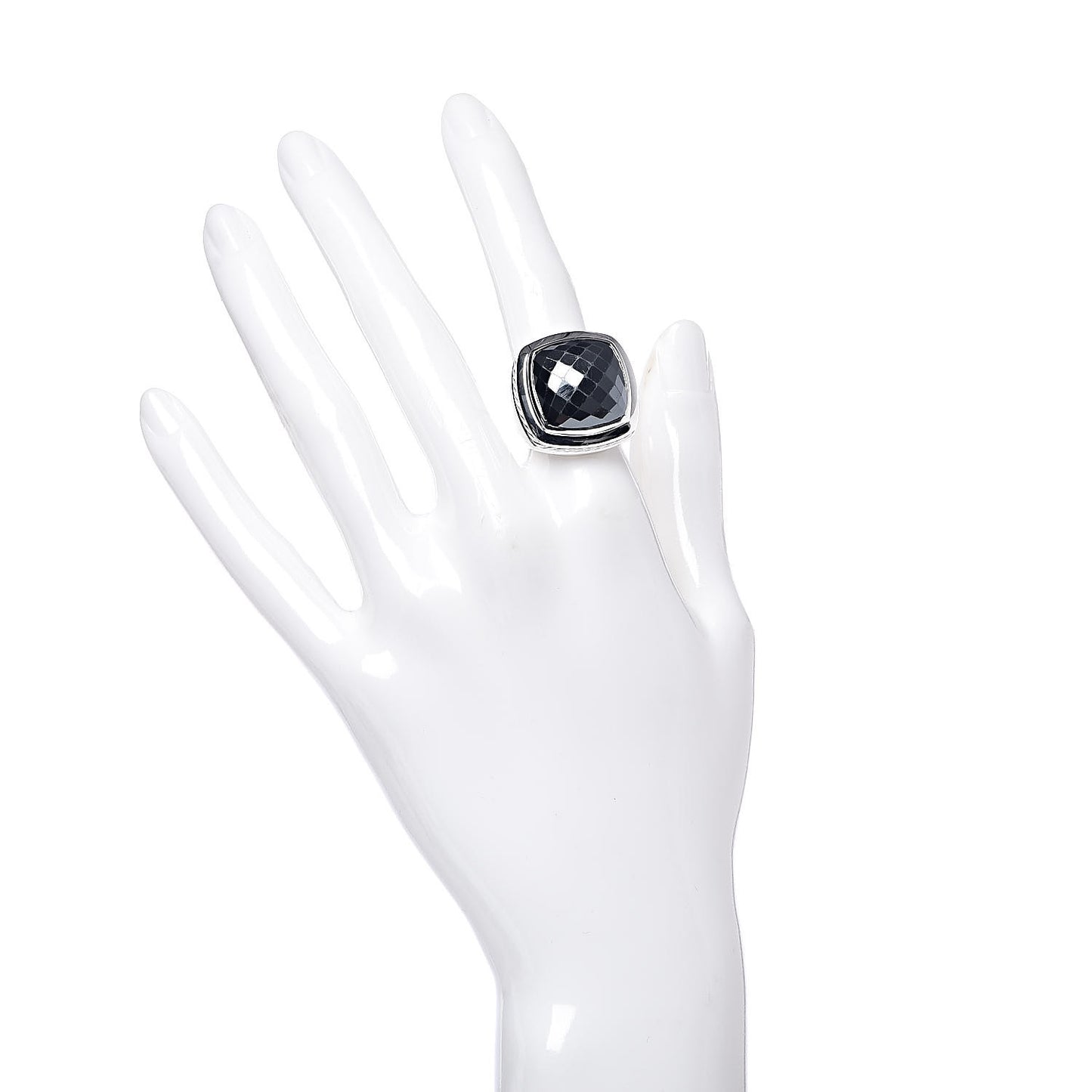 Sterling Silver Hematite 17mm Albion Ring 52 6