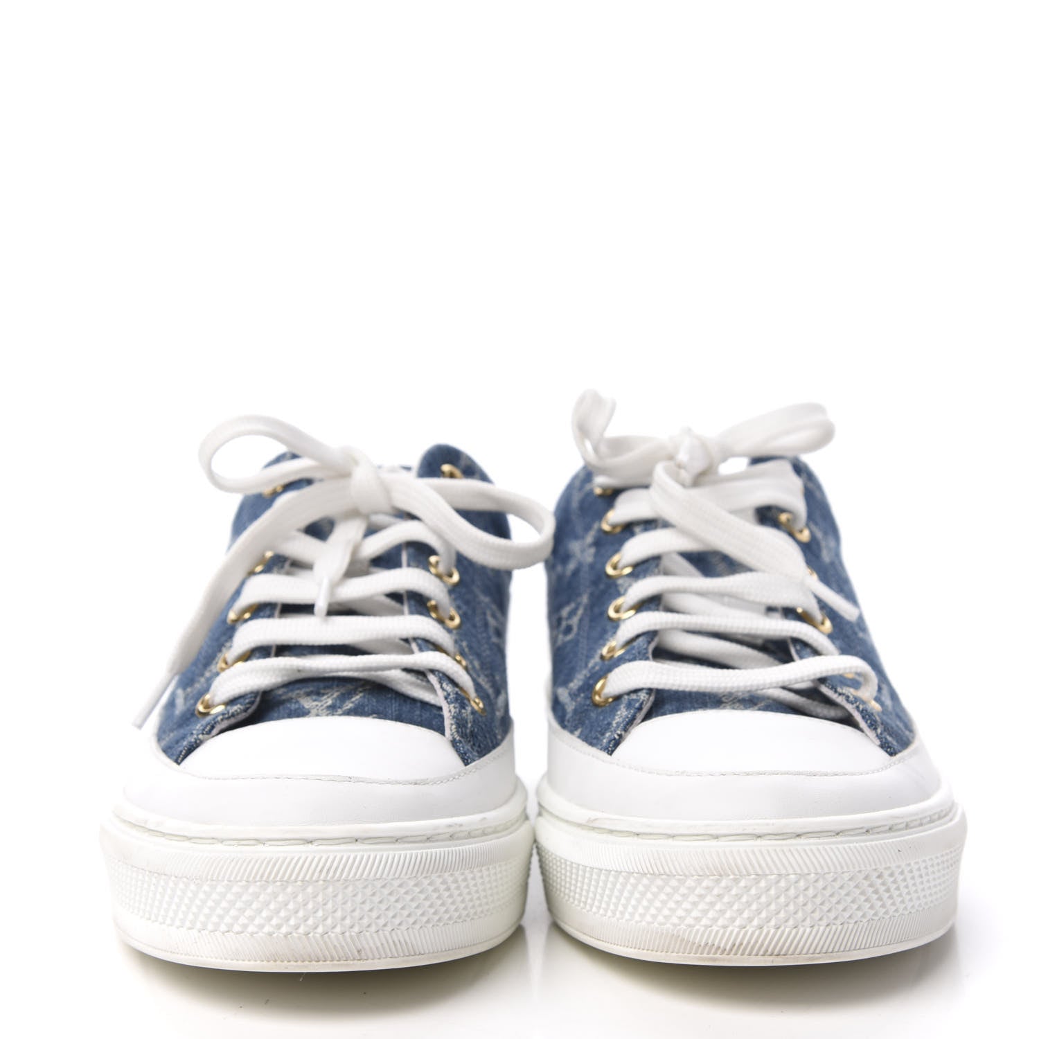 Louis Vuitton Denim Monogram Stellar Sneakers 37 Bleu Jeans Blue 2 of 12