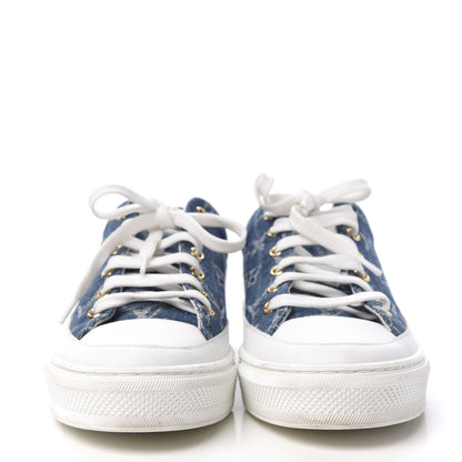 Louis Vuitton Denim Monogram Stellar Sneakers 37 Bleu Jeans Blue 2 of 12